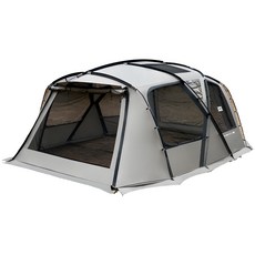 KZM NEW X5 PRO 別墅帳 一房一廳露營帳篷, 4-5人, Black