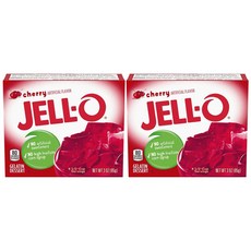 Jell-O 果凍布丁粉, 櫻桃口味, 2盒, 85g