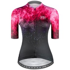 BAISKY 百士奇 自行車衣夏季女款短車衣 幻境 粉 - 女款透氣排汗自行車上衣