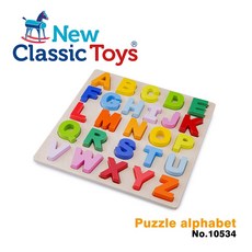 New Classic Toys 荷蘭幼兒英文字母配對拼圖 - 10534 木製玩具，字母學習認知