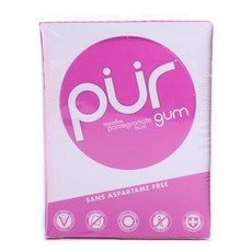 Pur Gum 無阿斯巴甜口香糖, 12.6g, 1份, Pomegranate Mint