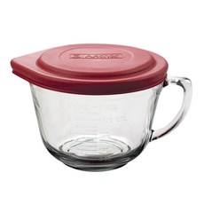 anchor Hocking 紅鉛的麵糊球量杯, 1.9L, 紅色+透明