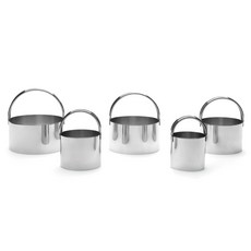 Fox Run 圓形餅乾模具 5件組, 1個, 銀色