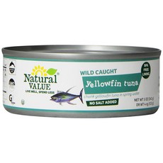 NATURAL VALUE 無鹽野生黃鰭鮪魚塊罐頭, 1罐, 113g
