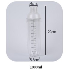班恩透明雪克杯 多容量選擇 (500ml 700ml 1000ml) 附精準刻度 耐摔防爆 適用於調酒、手搖飲、居家與營業場所, 單色, 1個