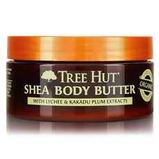 TREE HUT 樹上小屋 24小時保濕乳木果油, 荔枝李子, 1入, 198克
