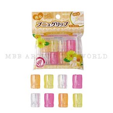 KUTSUWA STAD 香氛果凍矽膠握筆器, 19B-短款8入-雛菊香