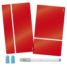 SONIC 藍色暗記螢光筆+紅色透明墊板 2張+薄荷綠耳塞組, 1個