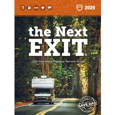 (英文圖書) The Next Exit 2025: USA Interstate Highway Service Guide 平裝版, Next Exit Inc, 英文