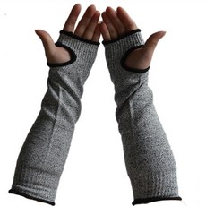 BO雜貨 帶拇指孔5級防割袖套 隔熱袖套 防刮傷袖套 勞安工安防護手臂護具, 顏色隨機出貨