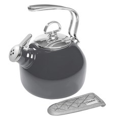 chantal 經典的搪瓷茶水電子茶港, 1.7L, 黑色