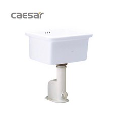 凱撒 拖布盆 S管 SS558S(鑄鐵）BF559S（ABS) 平緣式拖布盆 污物盆 附溢水口, 牙色（拖布盆）,SS558-BF558S(鑄鐵）