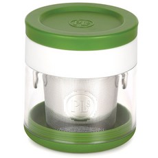 Progressive 攜帶式茶葉濾網收納杯, 綠色+透明