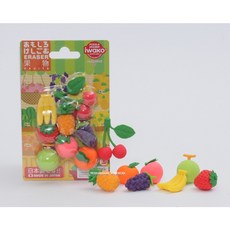 IWAKO造型橡皮擦 水果造型, 1組, Multi-color