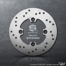 PBF 暴力虎 4MICA 205mm 前固定碟, 1個, 銀色