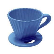 chantal Lotus 陶瓷手沖濾杯 236.6ml, 1個, 藍色