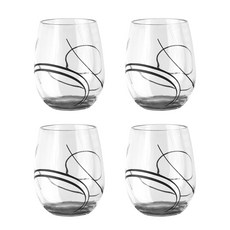 Corelle 康寧 印花壓克力酒杯 473.2ml, 簡單的線條, 4入