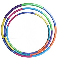 呼拉圈 2斤平面橡膠泡棉內加重鐵管呼拉圈 直徑97cm 安全呼啦圈-台灣製, 五彩色, 1個, 2斤