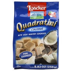 Loacker 萊佳哈斯 威化夾心方塊酥 椰子口味, 1包, 250g