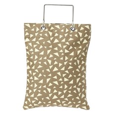 HumanWoman 女款棕色三角印花手提包