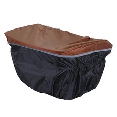 可伸縮自行車前籃罩, 1個, 棕色+黑色