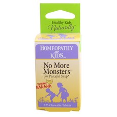 Herbs For Kids Herbs For Kids No More Monsters助眠咀嚼錠 香蕉口味, 125 件, 1個