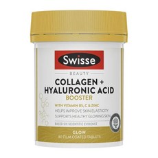 Swisse 膠原蛋白+玻尿酸加強型 維他命B5 C&鋅 膜衣錠, 1個, 80顆
