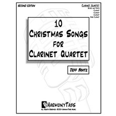 (英文圖書) 10 Christmas Songs for Clarinet Quartet 平裝版, Harmonytabs Music, 英文