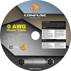 CONFUSE AUDIO 0 AWG 無氧銅 汽車音響電源線 30米, 1個