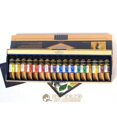 【汶采】MISSION藝術家金級水彩15ml-17色 (MWC:1517P)｜專業級水彩顏料套組，色彩鮮明、持久，適合藝術家及繪畫愛好者, 7ml