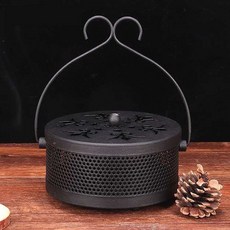 露營蚊香盒 蚊香盤 掛式蚊香托盤 蚊香架 鏤空蚊香架 懸掛蚊香架, 磨砂黑