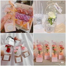 W&T花藝資材 台灣現貨開發票 韓式燈塔透明花盒 單隻花盒 透明花盒(10個一包) 花束盒包裝盒 乾燥花盒 透明盒 捧花盒, 玫瑰金10個一包