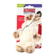 KONG 兔子造型絨毛寵物貓玩具, 1個, 淺褐色的