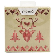 Cakewalk 設計餐巾紙, 1個, 紅色閃光毛衣