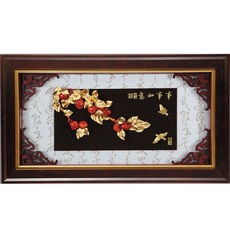 開運陶源 雅鑑鑫品 柿柿如意純金金箔畫，事事如意擺飾，開幕誌慶送禮推薦