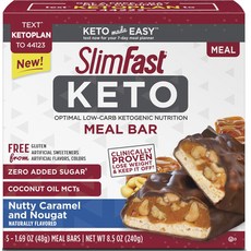 Slimfast Meal Bar焦糖牛軋糖風味堅果棒, 1盒, 240g