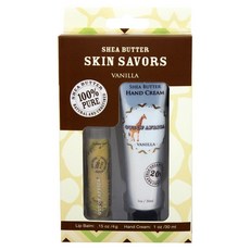 OUT OF AFRICA 乳油木果護手霜+護唇膏組 香草, 1組