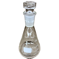 DURAN 磨砂三角瓶，實驗室玻璃器皿，耐熱材質，錐形設計，容量精準, 1套