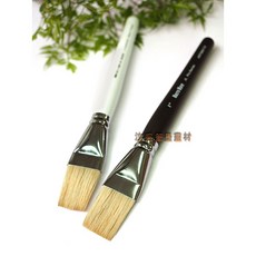 汶采 馬可威JL頂級山羊毛水彩排刷-1吋 黑桿/白桿 單支, 黑桿(ART980110)