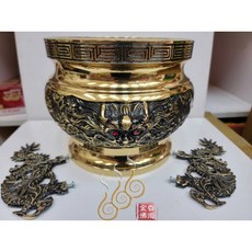 「666」七吋龍頭神明爐／7吋香佛爐／純銅／龍耳／附贈香灰, 詳見包裝