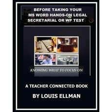 (英文圖書) Before Taking Your Ms Word Hands On Legal Secretarial Or WP Test 平裝版, Createspace Independent Pub..., 英文