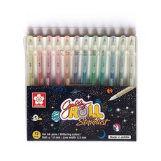 【汶采】櫻花星座亮彩證劵筆組(12支入) 彩繪筆 設計適用, 詳見包裝