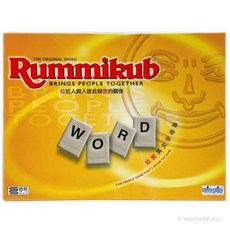 Rummikub Word 拉密英文字母版 NO.2604 哿哿桌遊 英文字母牌拉密數字磚塊牌, 一盒入, 米色