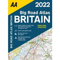 (英文圖書) Big Road Atlas Britain Sp 2022 Spiral, AA Publishing, 英文, 螺旋裝訂