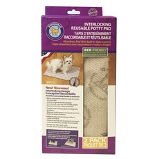 Puccipad 可重複使用吸水四十聯鎖狗便盆墊米色, 1個