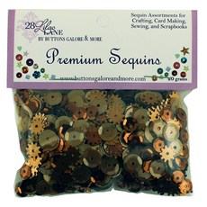 BuTTons GALORE&More 混合亮片裝飾品 20g, 1個, 生鏽的