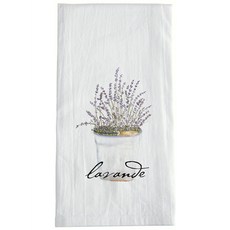 Sullivans 喇叭色毛巾薰衣草廚房布, 1個, 白色的