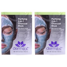 derma e 二合一護理竹炭面膜 8.5g, 1片, 2片