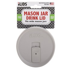 iLIDS 適合梅森罐飲料蓋寬, 灰色的, 1個