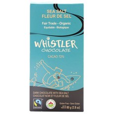 Whistler Chocolate 可可 72% 黑巧克力海鹽, 1個, 80g